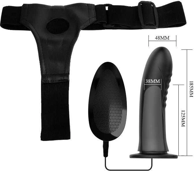 LYBAILE Pretty Love Myron 7,2 colių vibro dirželis ant Flesh