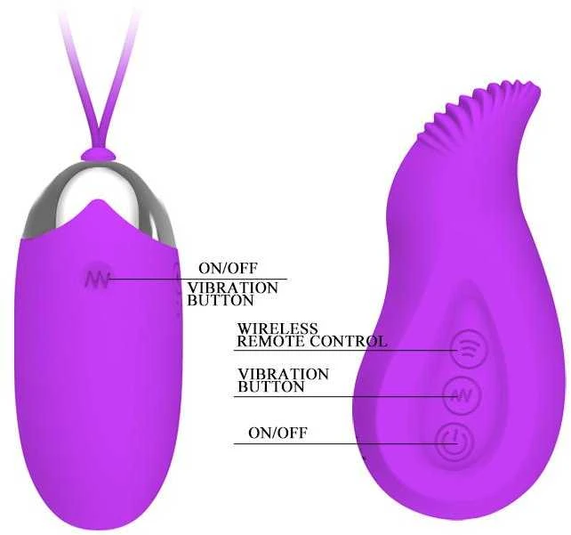 Pretty Love Vibrating kiaušinių nuotolinio valdymo pultelis klitorio masažuoklis 12 režimų