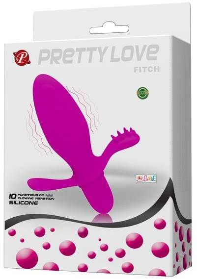 Pretty Love Flirtation Vibruojantis išangės kamštis „Pretty Love“ su 10 režimų, 13 cm