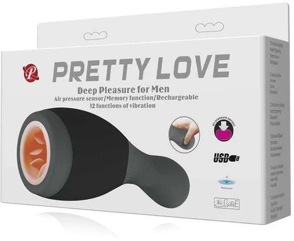 Pretty Love vibruojantis slėgio masturbatorius 12 USB sekso režimų