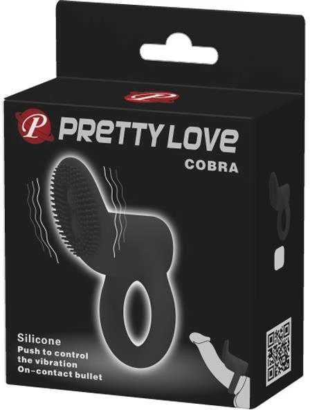 LYBAILE Pretty Love Cobra penio žiedas vibruojantis juodas