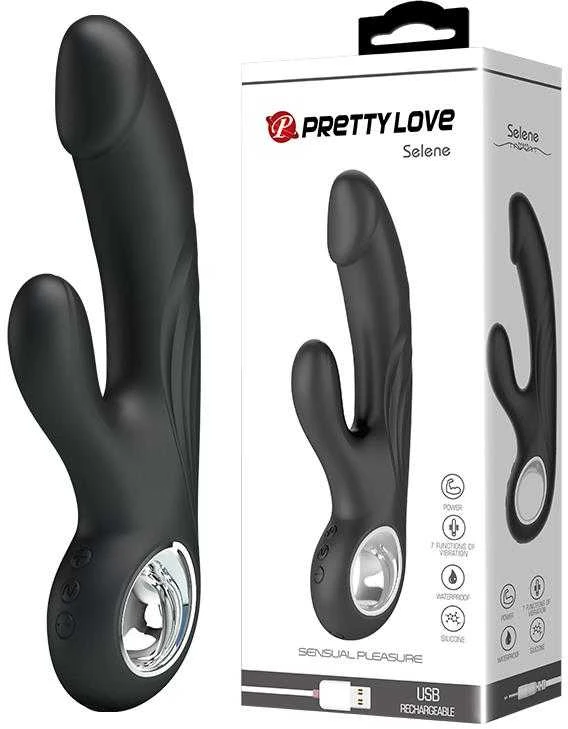 Pretty Love daugiafunkcis vibratorius su stimuliatoriumi 7 režimai 19cm