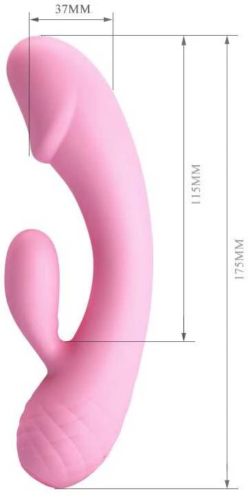 „Pretty Love“ lenktas G taško ir klitorio vibratorius 17 cm