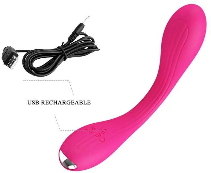 Pretty Love Bendable vibratorius dvigubas g taško klitoris 17cm