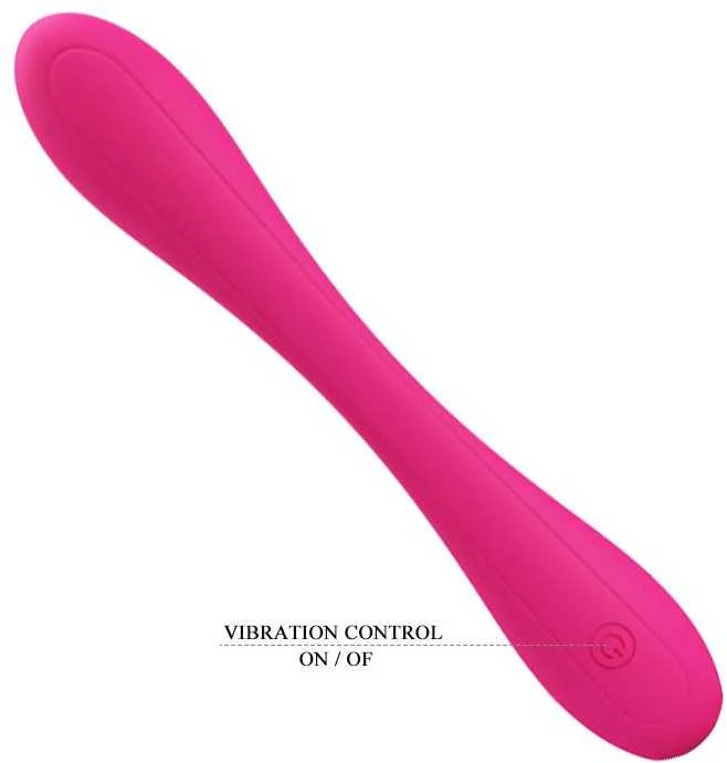 Pretty Love Bendable vibratorius dvigubas g taško klitoris 17cm