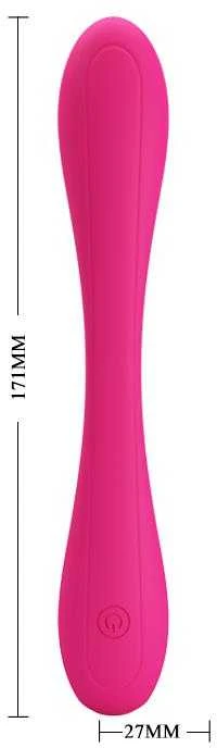 Pretty Love Bendable vibratorius dvigubas g taško klitoris 17cm