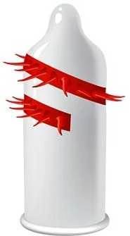 Egzo Dragon Lord prezervatyvas su glamonėjančiais smaigaliais Soft 1 vnt.