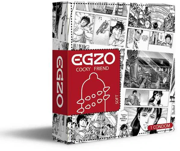 Egzo Dragon Lord prezervatyvas su glamonėjančiais smaigaliais Soft 1 vnt.