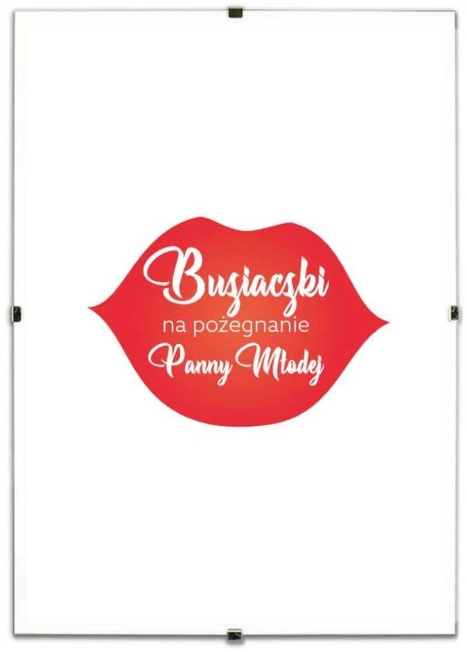 PropaGanda Proginis balta plakatas „Bučiniai nuotakos atsisveikinimui“ rėmelyje.