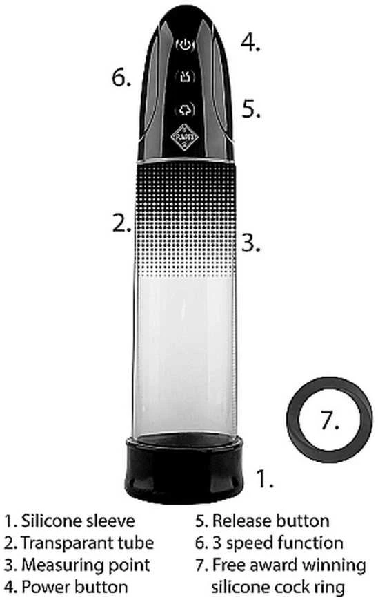 Pumped By Shots Pumped Automatic Rechargeable Luv Pump - Juodas