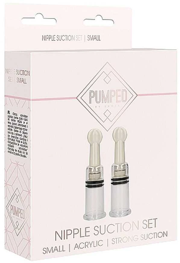 Pumped By Shots Siurbiamasis nipelio siurbimo rinkinys mažas – skaidrus