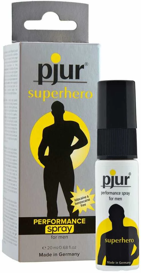 Pjur Superhero Performance Spray Purškiklis vyrams atidedantis ejakuliaciją (20 ml)
