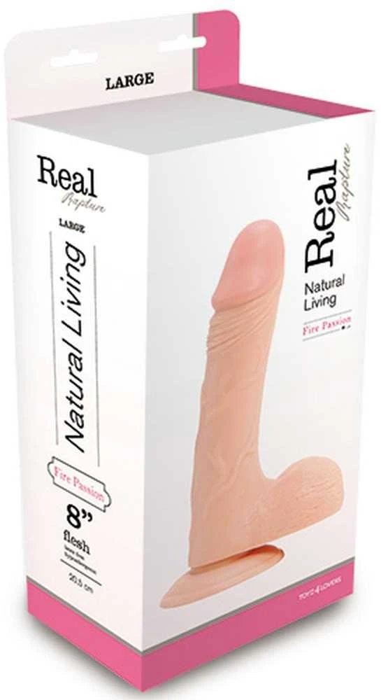 Real Rapture Dildo ant siurbtuko, tikroviškas tvirtas penis 23cm