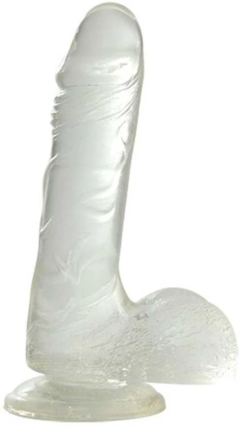 Real Rapture Straight skaidrus guminis dildo siurbtukas