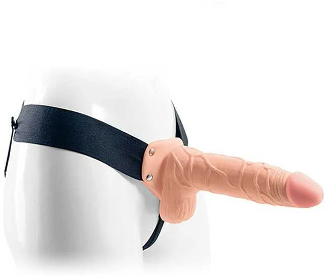 Real Rapture Hollow dildo penio protezas, vibruojantis ant dirželių