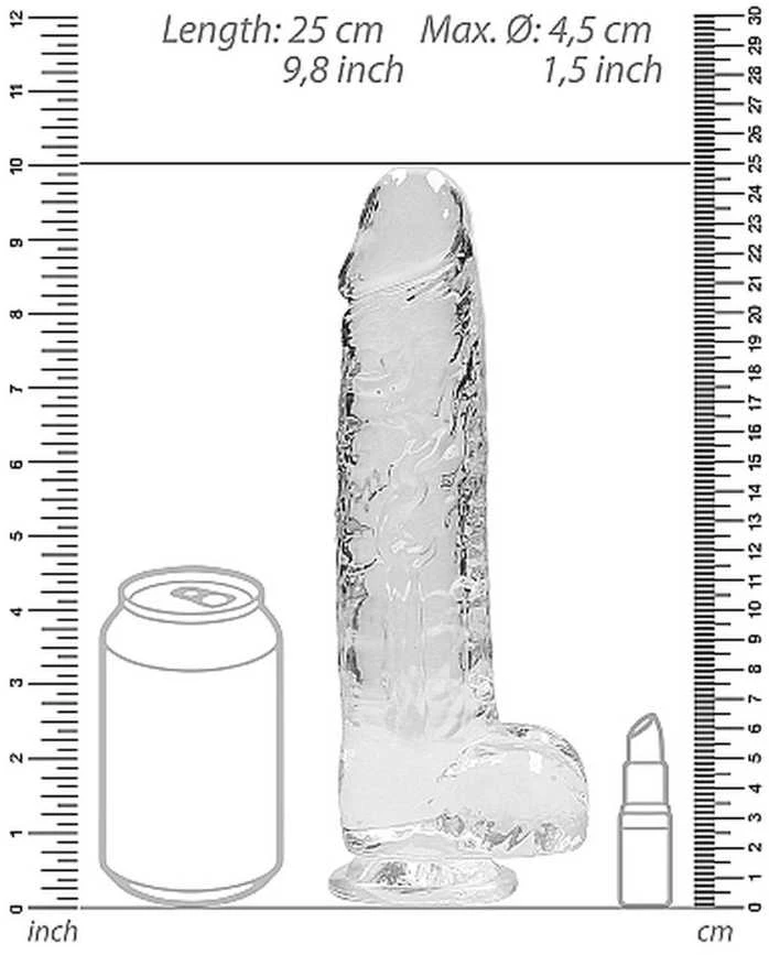 Realrock By Shots Realrock Big neperšlampamas varpos dildo stiprus siurbtukas 25cm