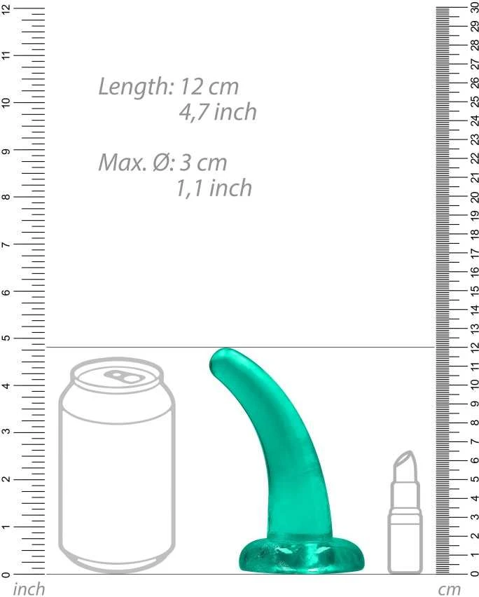 Realrock By Shots Realrock Smooth mažas dildo makšties stimuliacijai išangės 12cm