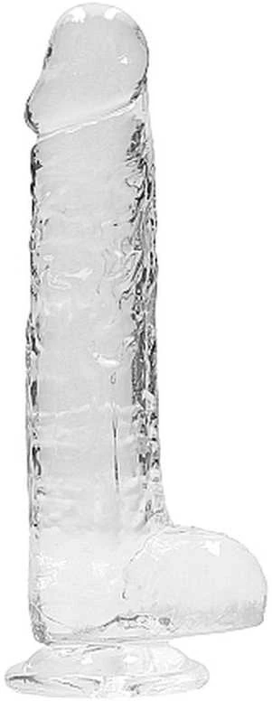Realrock By Shots Realrock Skaidrus guminis dildo tiesiu kotu, 21 cm