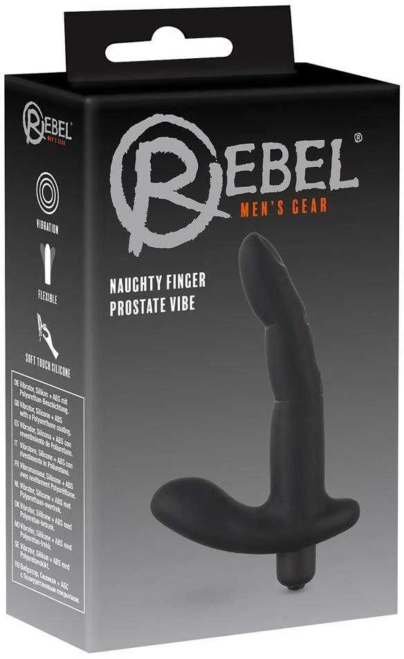 Rebel Naughty Finger prostatos stimuliatorius pakuotėje