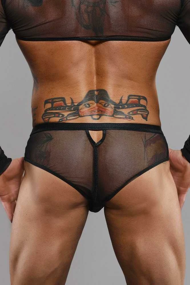 Regnes Fetish Planet Trumpikės brazilian su skylė - XL