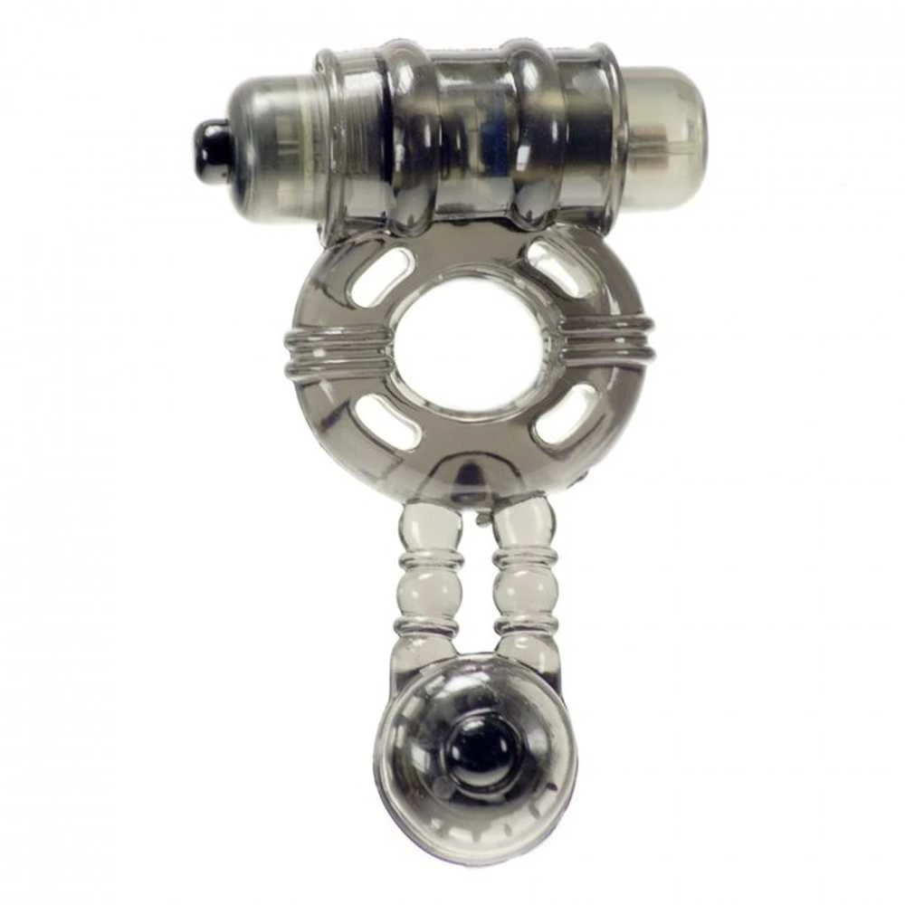 Rock Rings Vibruojantis dvigubas erekcijos žiedinis masažuoklis