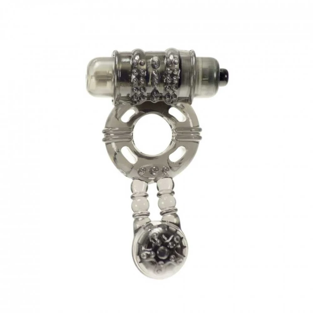 Rock Rings Vibruojantis dvigubas erekcijos žiedinis masažuoklis