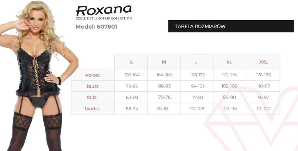 ROXANA Gorset i stringi 6077 juodas M