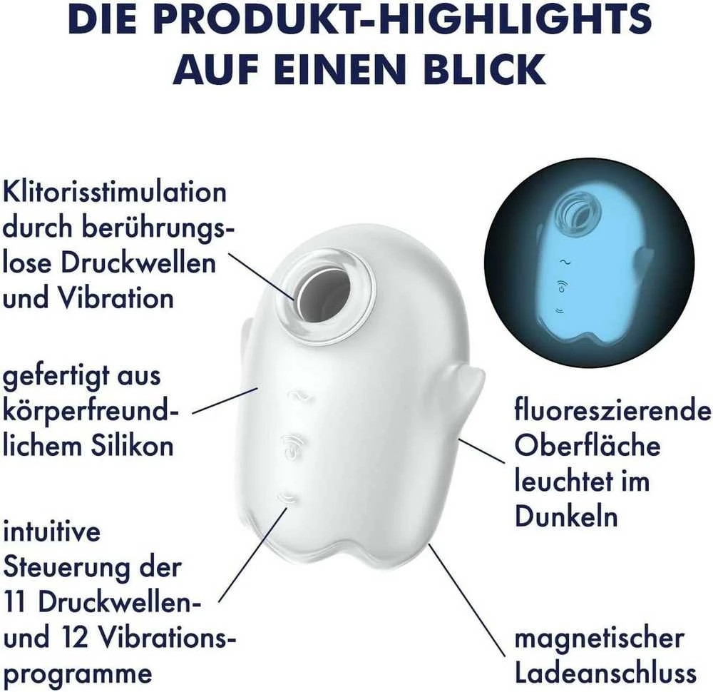 SATISFYER Šviečiantis Baltas Vaiduoklis
