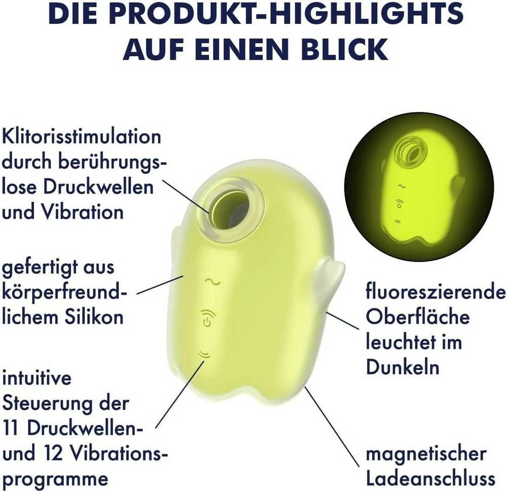 SATISFYER ŠVIEČIANTIS VAIDUOKLIS GELTONAS