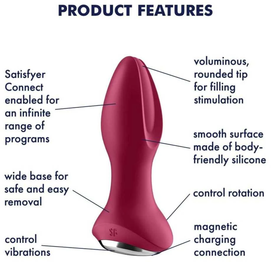 Satisfyer „Plug-Rotator Plug 2 Connect“ programėlė (violetinė)