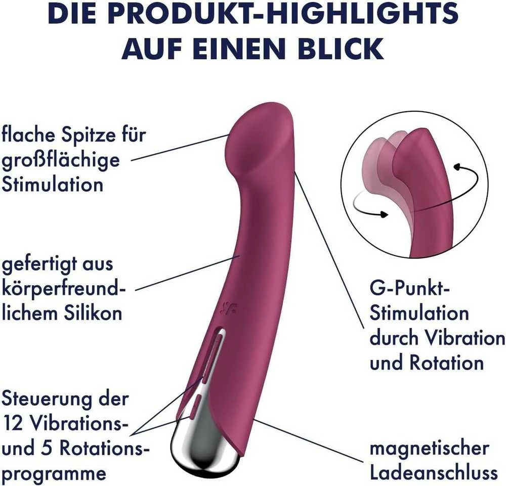 SATISFYER BESISUKINIS G TAŠKO STIMULIATORIUS 1 RAUDONAS