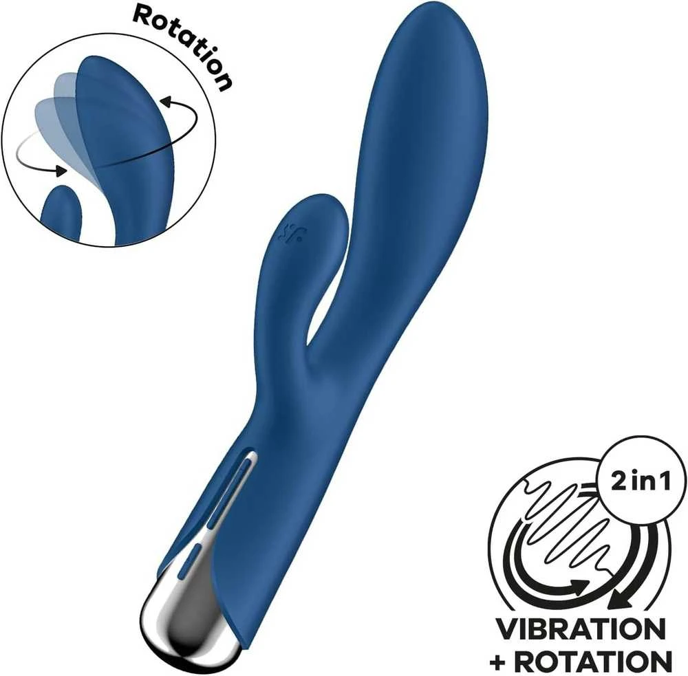 SATISFYER SPINNING RABBIT 1 MĖLYNAS