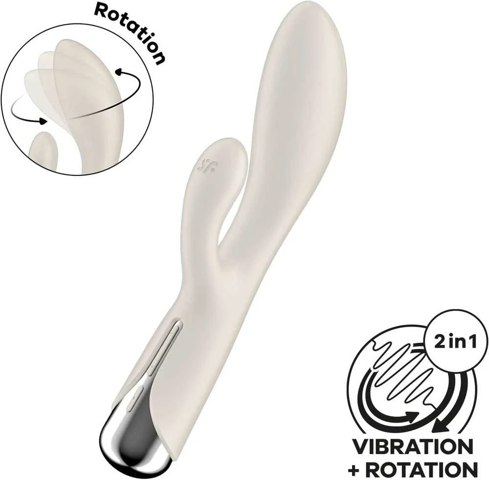 SATISFYER SPINNING RABBIT 1 Smėlio