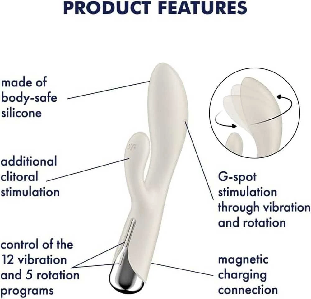 SATISFYER SPINNING RABBIT 1 Smėlio