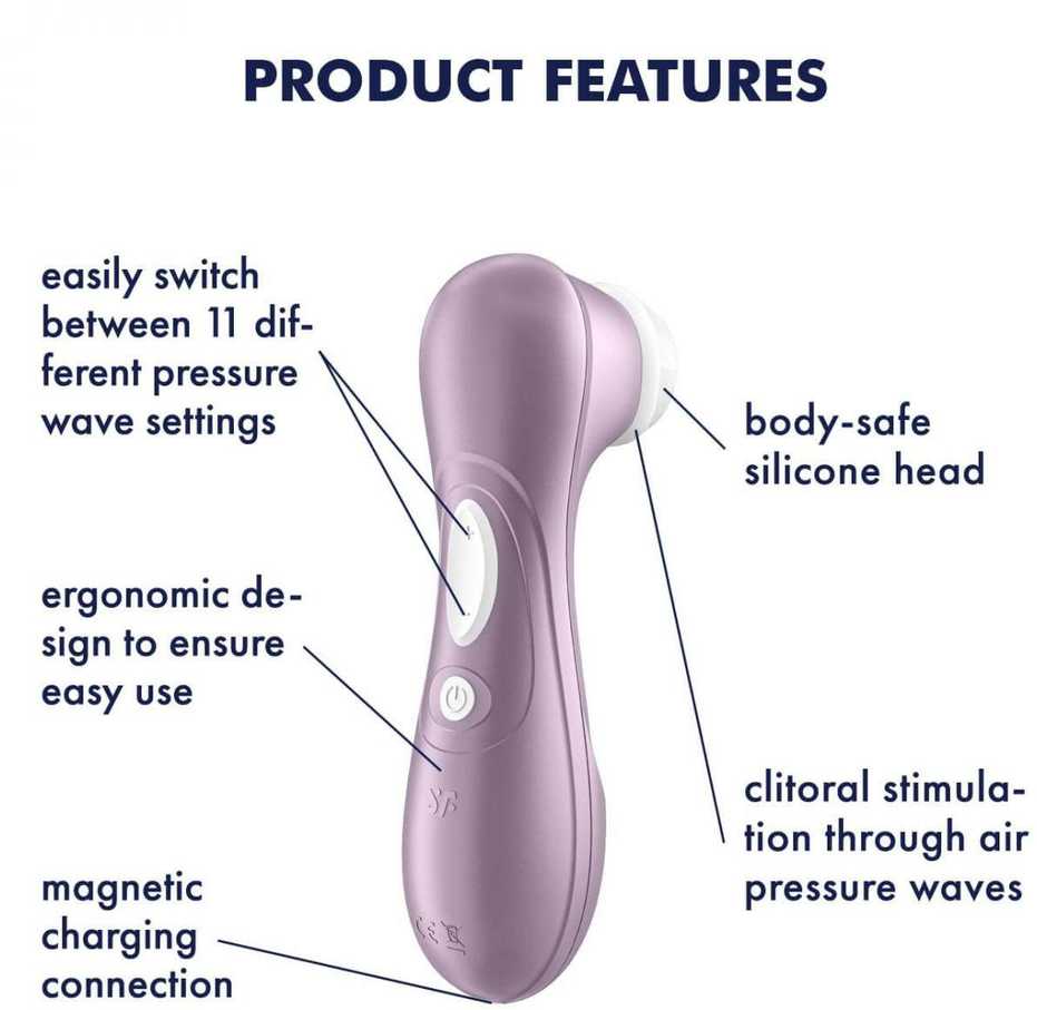 Satisfyer - Pro 2 oro impulsų stimuliatorius violetinis