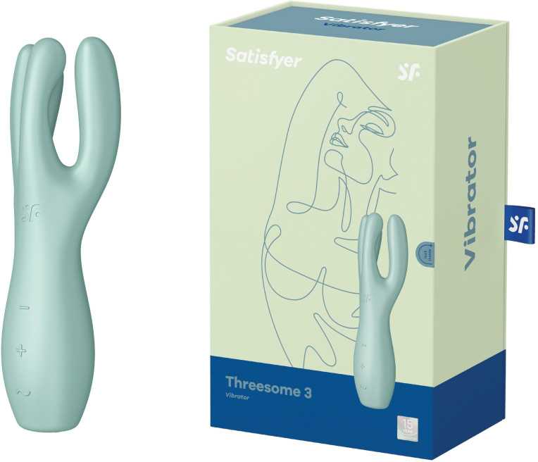 Satisfyer Threesome 3 Mint Dildo