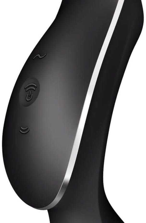 Satisfyer SATISFYER_Curvy Trinity 2 oro pulsavimo vibratorius klitorio stimuliatorius su vibracijomis Juodas