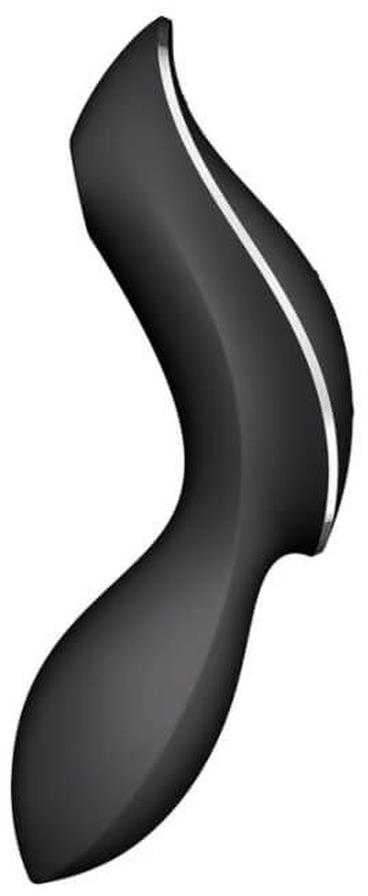 Satisfyer SATISFYER_Curvy Trinity 2 oro pulsavimo vibratorius klitorio stimuliatorius su vibracijomis Juodas