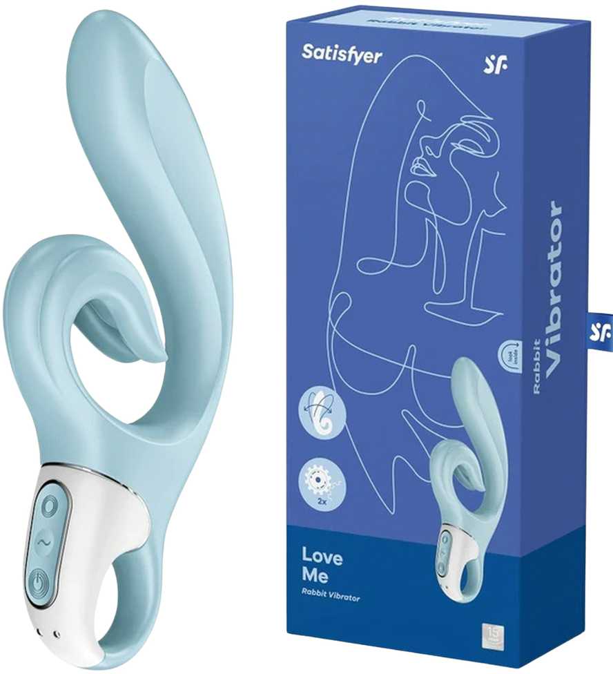 Satisfyer Love Me bunny vibratorius Mėlyna