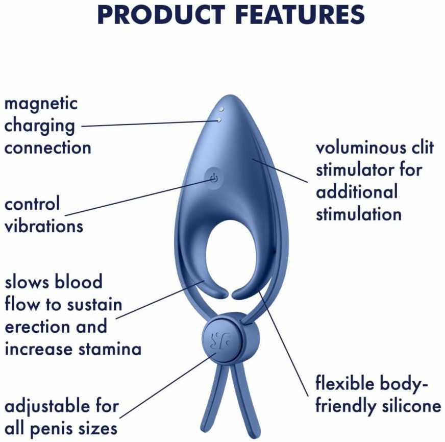 Vibruojantis penio žiedas Satisfyer Satisayer Sniper