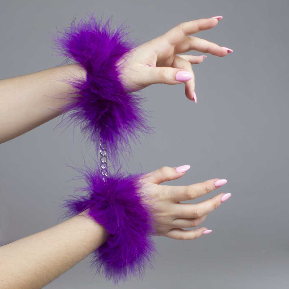 Secret Play Kajdanki-Violetinė Marabu Handcuffs