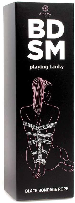 Secret Play Juodas Bondage Rope