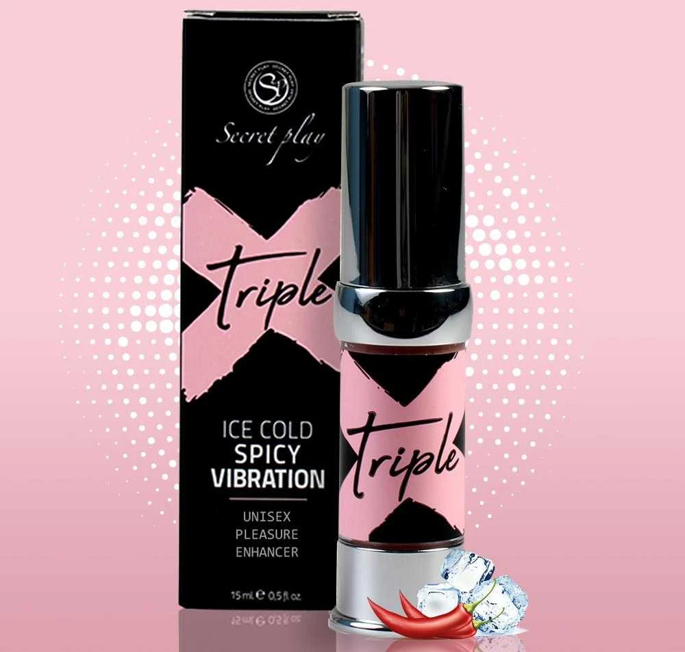 „Secret Play“ intymios higienos gelis su trigubu poveikiu, vėsina, šildo ir vibruoja, 15 ml