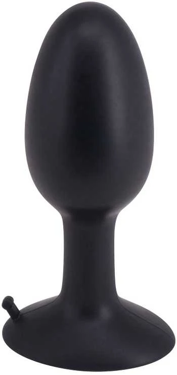 Matinis juodas vibro kaištis su siurbtuku