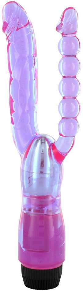 Seven creations Septyni kūriniai „XCEL DOUBLE DOUBLE PENETRATIONAL VIBRATOR PURPLE“.