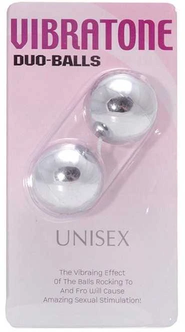 Seven creations Septyni kūriniai VIBRATONE DUO BALLS Sidabrinis BLISTERCARD