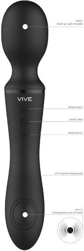 Vive By Shots ShotsToys Wand Vibrator - Wand & Vibrator - Juodas