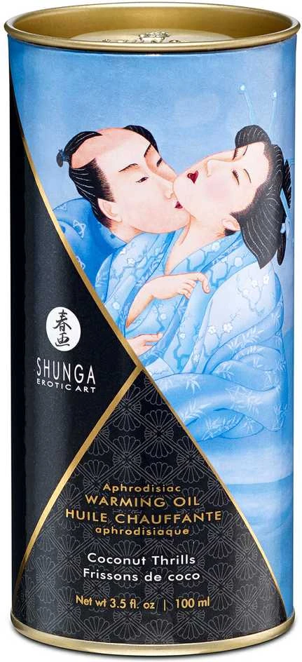 „Shunga“ – afrodiziakas, šildantis kokosų aliejus, 100 ml