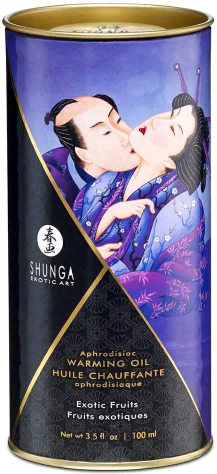 Shunga - Afrodiziako šildantis aliejus su egzotiniais vaisiais 100 ml