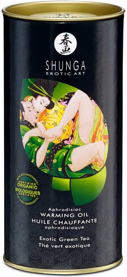 Shunga - Aphrodisiac Warming Oil Žalias Tea 100 ml